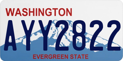 WA license plate AYY2822