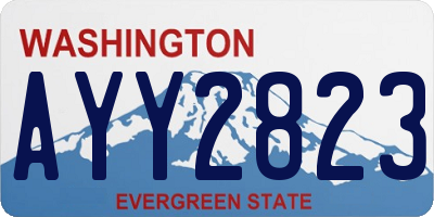 WA license plate AYY2823