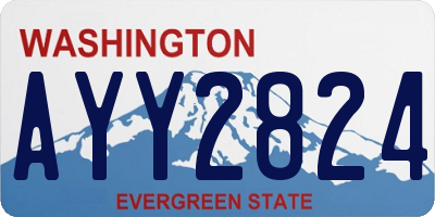 WA license plate AYY2824