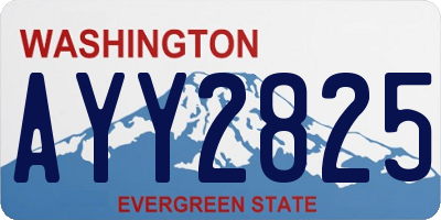 WA license plate AYY2825