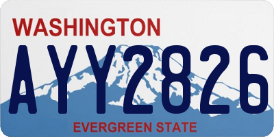 WA license plate AYY2826