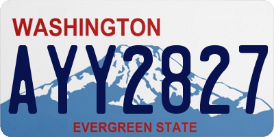 WA license plate AYY2827