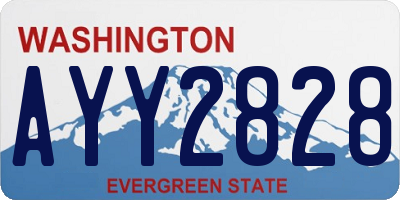 WA license plate AYY2828