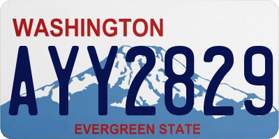 WA license plate AYY2829