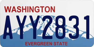 WA license plate AYY2831