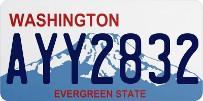 WA license plate AYY2832