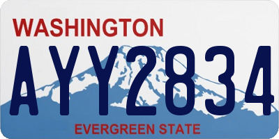 WA license plate AYY2834