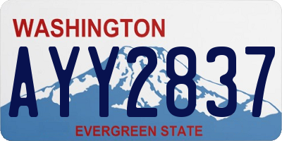 WA license plate AYY2837