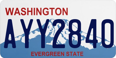 WA license plate AYY2840