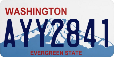 WA license plate AYY2841