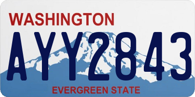 WA license plate AYY2843