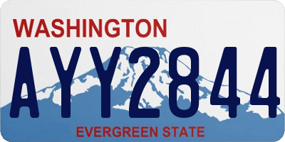 WA license plate AYY2844