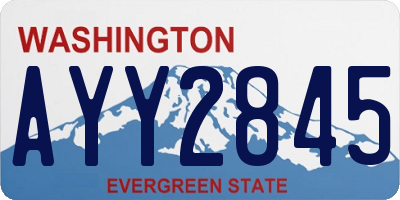 WA license plate AYY2845