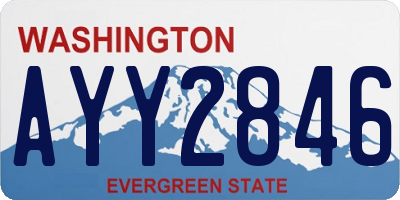 WA license plate AYY2846