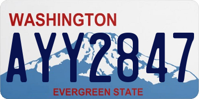 WA license plate AYY2847