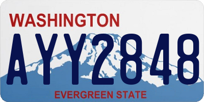 WA license plate AYY2848