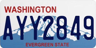 WA license plate AYY2849