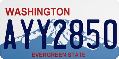 WA license plate AYY2850