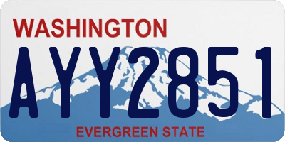 WA license plate AYY2851