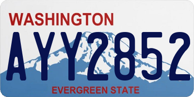 WA license plate AYY2852