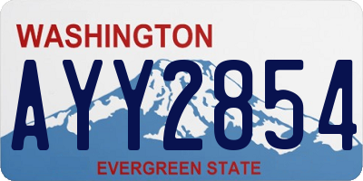 WA license plate AYY2854