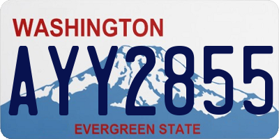 WA license plate AYY2855