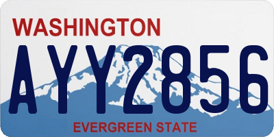 WA license plate AYY2856