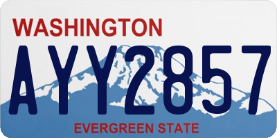 WA license plate AYY2857