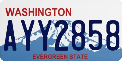 WA license plate AYY2858