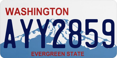 WA license plate AYY2859