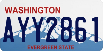 WA license plate AYY2861