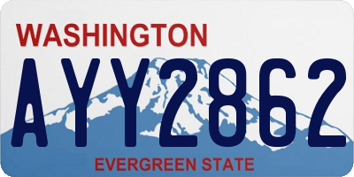 WA license plate AYY2862