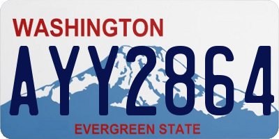 WA license plate AYY2864