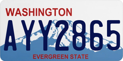 WA license plate AYY2865