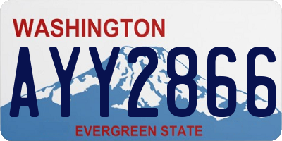 WA license plate AYY2866