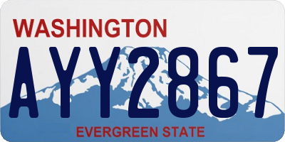 WA license plate AYY2867