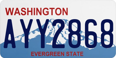 WA license plate AYY2868