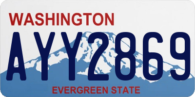 WA license plate AYY2869