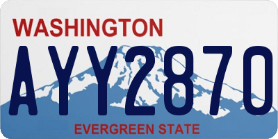 WA license plate AYY2870