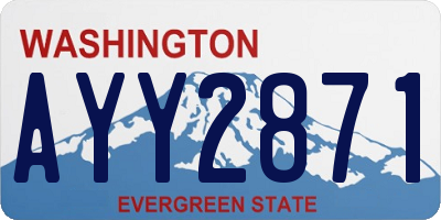 WA license plate AYY2871