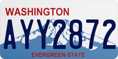 WA license plate AYY2872