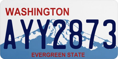 WA license plate AYY2873