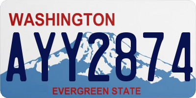 WA license plate AYY2874