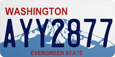 WA license plate AYY2877