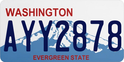 WA license plate AYY2878