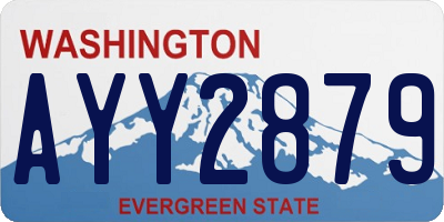 WA license plate AYY2879