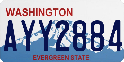 WA license plate AYY2884