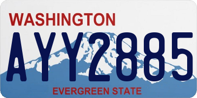 WA license plate AYY2885