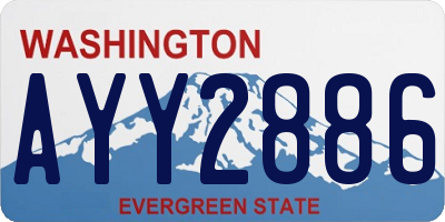 WA license plate AYY2886