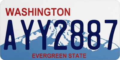 WA license plate AYY2887